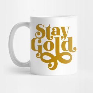 BTS stay gold swirl decorative typography Mug